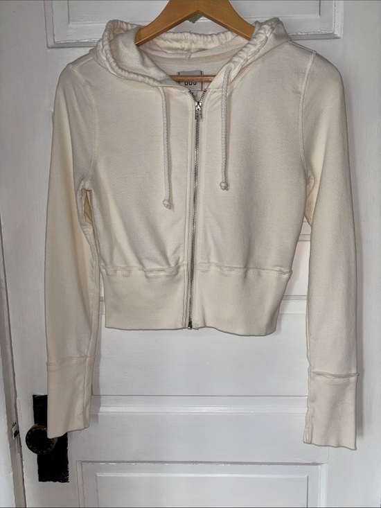BDG Tops - BDG CROPPED ZIP FRONT HOODIE